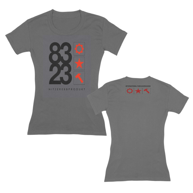 Nitzer Ebb - 8323 Shirt grey GIRLIE | neuwerk Music